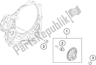 All parts for the Balancer Shaft of the KTM 450 Rally Factory Replica 2019