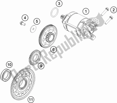 Alle onderdelen voor de Elektrische Starter van de KTM 450 Rally Factory Replica 2019