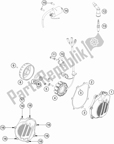 Todas as partes de Sistema De Ignição do KTM 450 Rally Factory Replica 2019