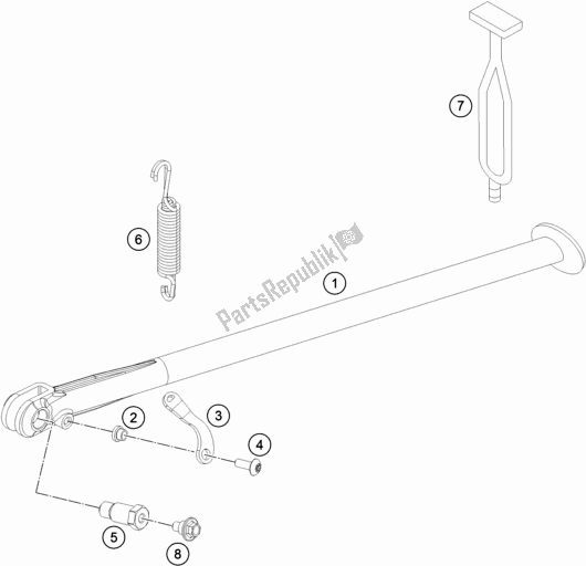 All parts for the Side / Center Stand of the KTM 450 Rally Factory Replica 2020