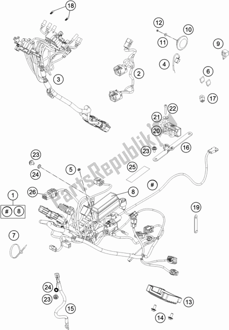 All parts for the Wiring Harness of the KTM 450 Rally Factory Replica 2020