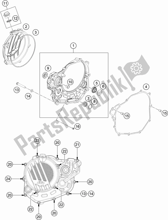 Todas las partes para Tapa Del Embrague de KTM 450 Rally Factory Replica 2021