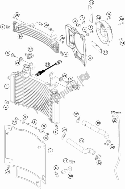 Todas las partes para Sistema De Refrigeración de KTM 450 Rally Factory Replica 2021