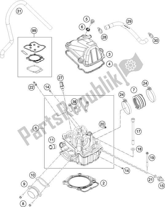 Todas las partes para Cabeza De Cilindro de KTM 450 Rally Factory Replica 2021