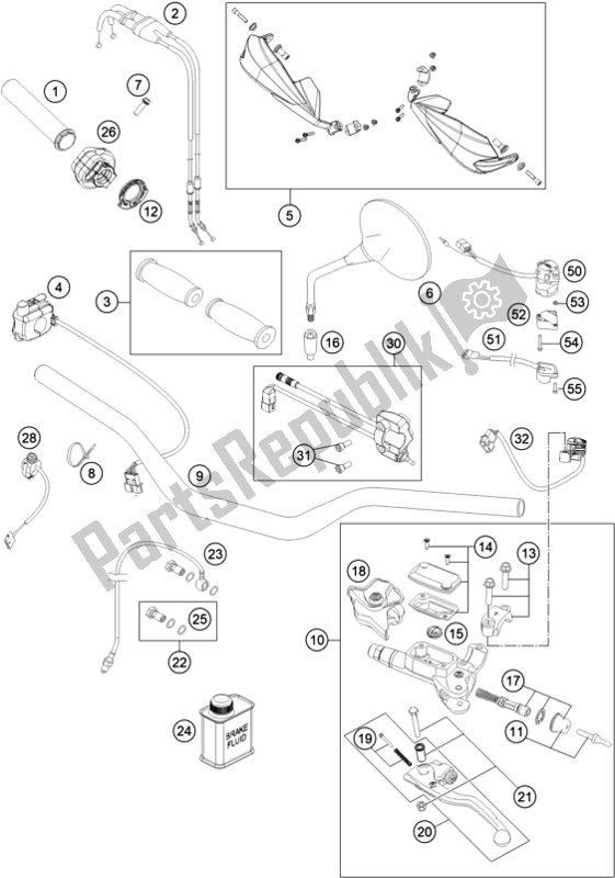 Todas las partes para Manillar, Controles de KTM 450 Rally Factory Replica 2021