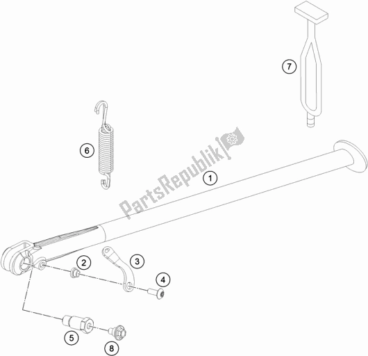 All parts for the Side / Center Stand of the KTM 450 Rally Factory Replica 2021