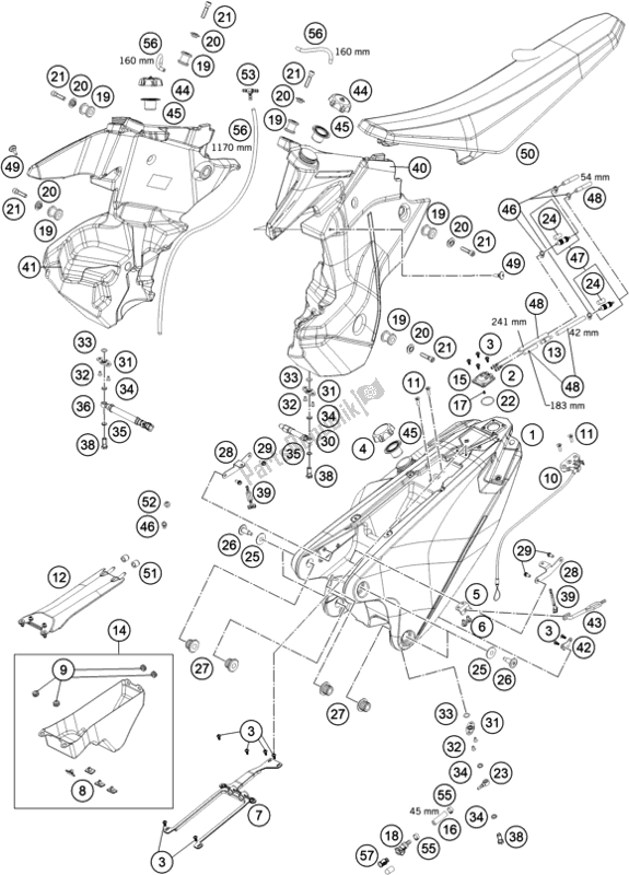 Tutte le parti per il Serbatoio, Sedile del KTM 450 Rally Factory Replica 2021