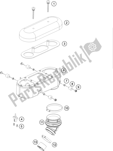 Todas las partes para Filtro De Aire de KTM 450 Rally Factory Replica EU 2017