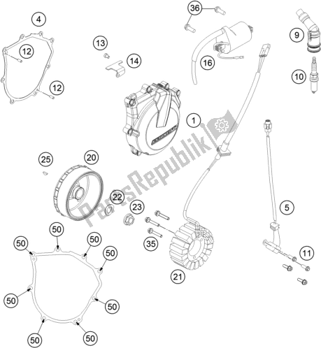 All parts for the Ignition System of the KTM 450 Rally Factory Replica EU 2017