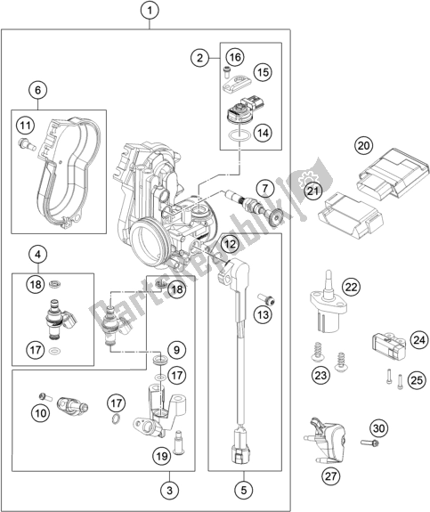 All parts for the Throttle Body of the KTM 450 Rally Factory Replica EU 2017