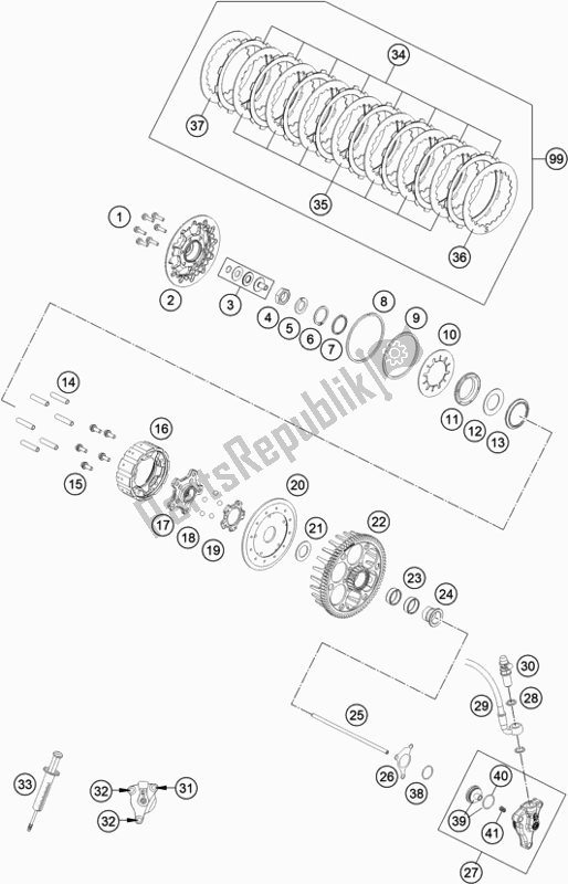 Toutes les pièces pour le Embrayage du KTM 450 SMR EU 2021