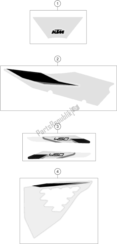 All parts for the Decal of the KTM 450 SMR EU 2021