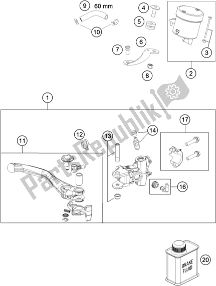 Toutes les pièces pour le Front Brake Control du KTM 450 SMR EU 2021