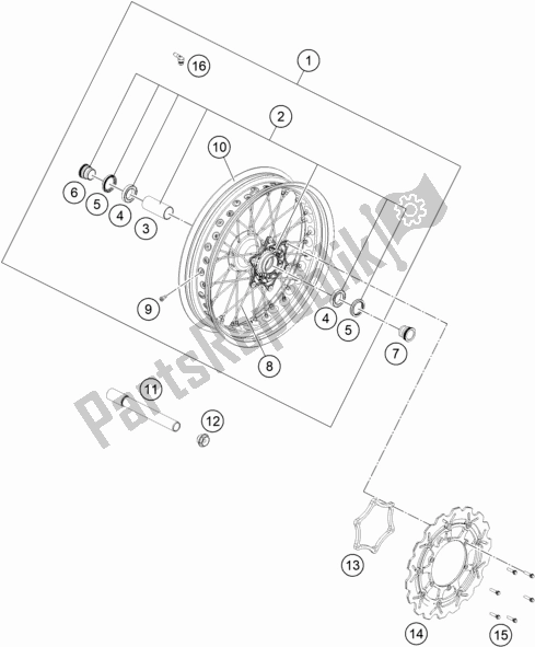 Wszystkie części do Przednie Ko? O KTM 450 SMR EU 2021