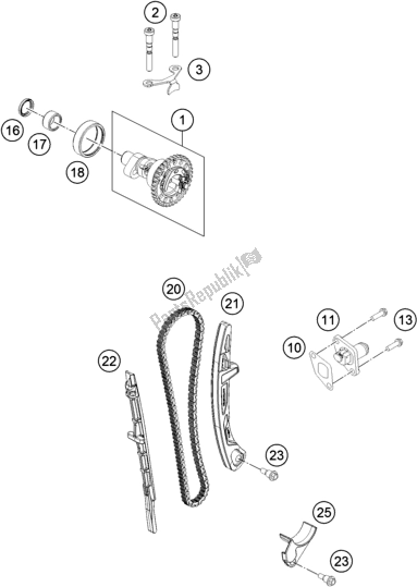 All parts for the Timing Drive of the KTM 450 SMR EU 2021