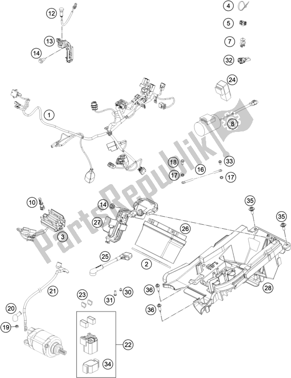 Toutes les pièces pour le Faisceau De Câblage du KTM 450 SMR EU 2021