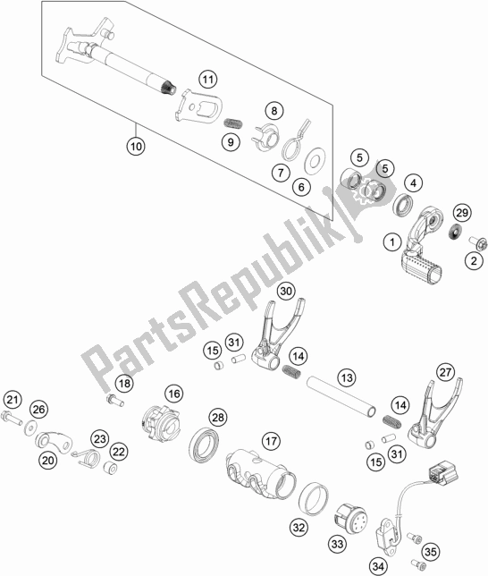 Todas las partes para Mecanismo De Cambio de KTM 450 SX-F EU 2017