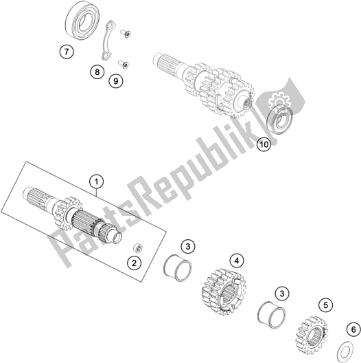 Toutes les pièces pour le Transmission I - Arbre Principal du KTM 450 SX-F EU 2017