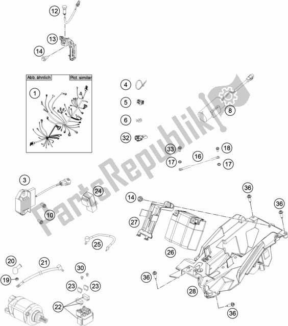 Wszystkie części do Wi? Zka Przewodów KTM 450 SX-F EU 2017