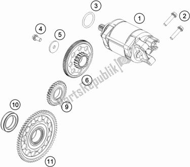 Tutte le parti per il Avviamento Elettrico del KTM 450 SX-F EU 2018