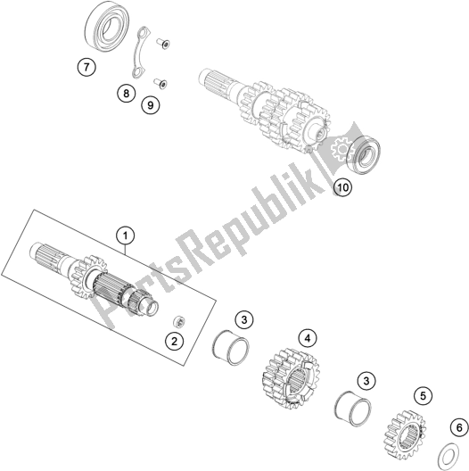 Tutte le parti per il Trasmissione I - Albero Principale del KTM 450 SX-F EU 2018