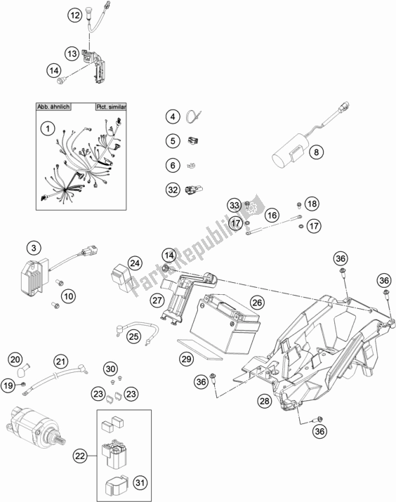 Tutte le parti per il Cablaggio Elettrico del KTM 450 SX-F EU 2018