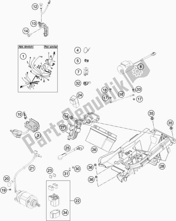 Tutte le parti per il Cablaggio Elettrico del KTM 450 SX-F EU 2019