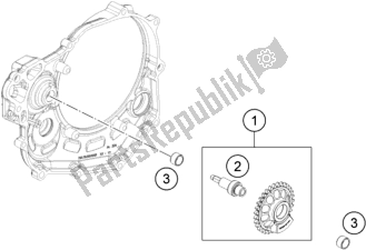 All parts for the Balancer Shaft of the KTM 450 SX-F EU 2021