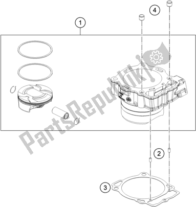 Tutte le parti per il Cilindro del KTM 450 SX-F EU 2021