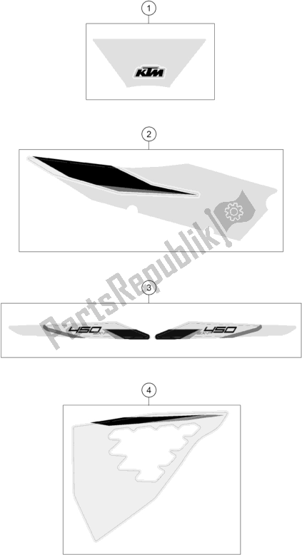 Toutes les pièces pour le Décalque du KTM 450 SX-F EU 2021
