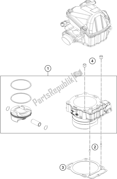 Alle onderdelen voor de Cilinder van de KTM 450 SX-F US 2017