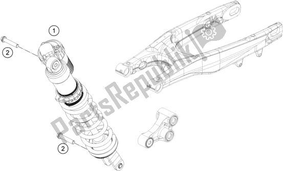 Tutte le parti per il Ammortizzatore del KTM 450 SX-F US 2017