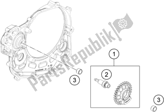 All parts for the Balancer Shaft of the KTM 450 SX-F US 2018