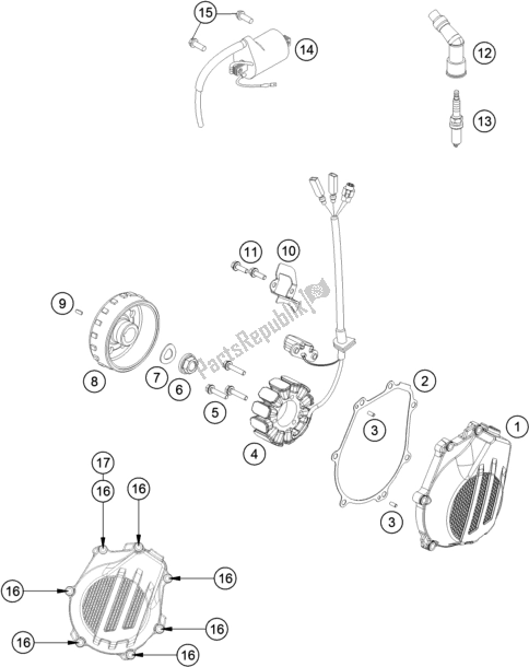 All parts for the Ignition System of the KTM 450 SX-F US 2018