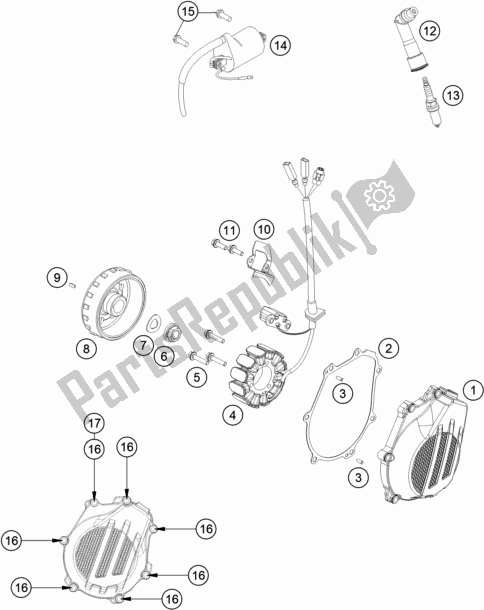 All parts for the Ignition System of the KTM 450 SX-F US 2020