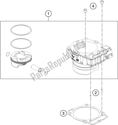 Tutte le parti per il Cilindro del KTM 450 SX-F US 2021