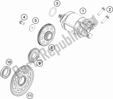 All parts for the Electric Starter of the KTM 450 SX-F US 2021