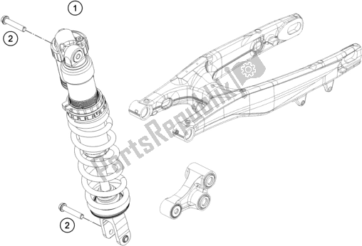 Toutes les pièces pour le Amortisseur du KTM 450 SX-F US 2021