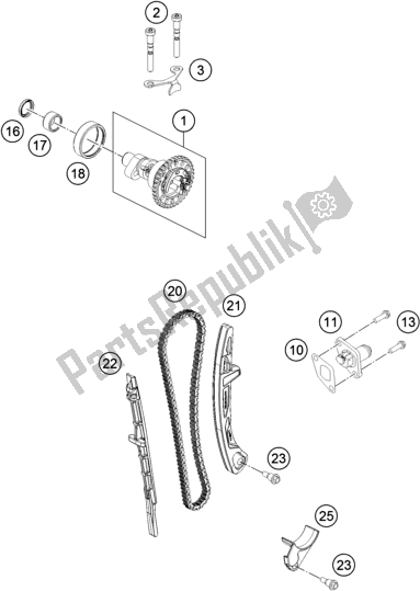 Wszystkie części do Nap? D Rozrz? Du KTM 450 SX-F US 2021