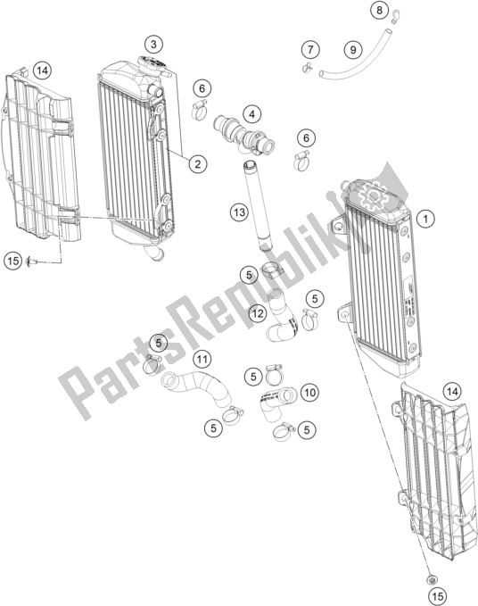 Alle onderdelen voor de Koelsysteem van de KTM 450 XC-F US 2017