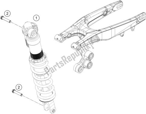 All parts for the Shock Absorber of the KTM 450 XC-F US 2020