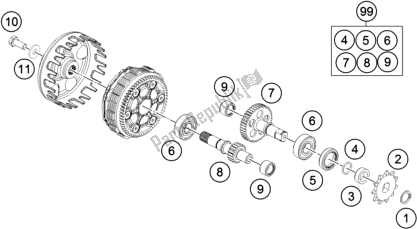 Toutes les pièces pour le Transmission du KTM 50 SX EU 2017