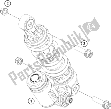 All parts for the Shock Absorber of the KTM 50 SX EU 2018