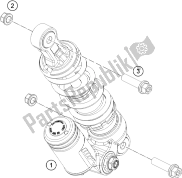 All parts for the Shock Absorber of the KTM 50 SX EU 2019