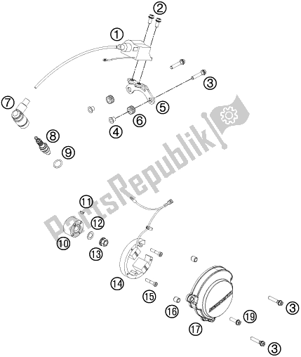 Toutes les pièces pour le Système De Mise à Feu du KTM 50 SX EU 2020