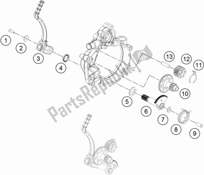 All parts for the Kick Starter of the KTM 50 SX Mini EU 2019