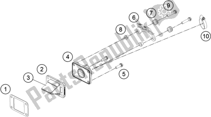 All parts for the Reed Valve Case of the KTM 50 SX Mini EU 2019