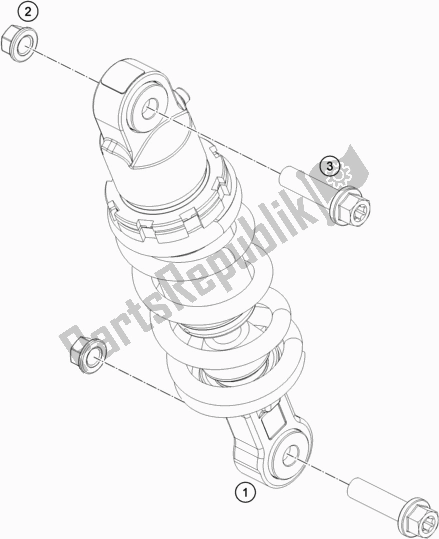 All parts for the Shock Absorber of the KTM 50 SX Mini EU 2019