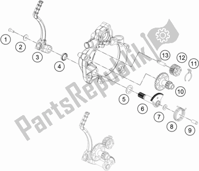 All parts for the Kick Starter of the KTM 50 SX Mini EU 2020