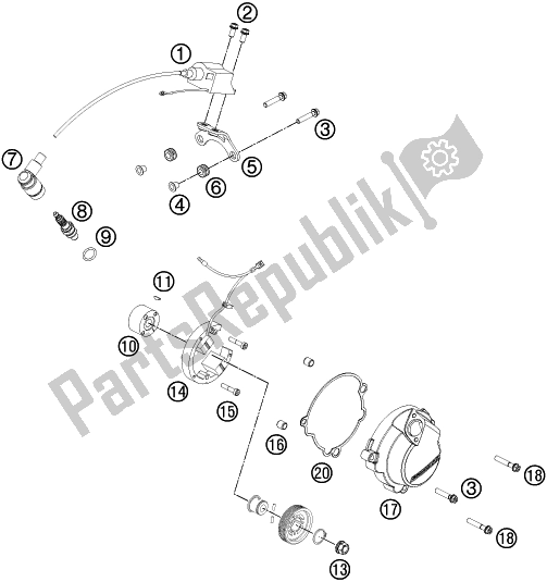 All parts for the Ignition System of the KTM 50 SX Mini EU 2021